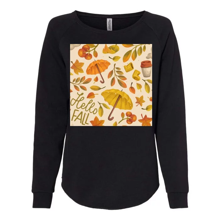 Hello Fall Autumn Season Womens California Wash Sweatshirt