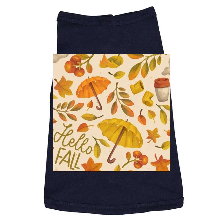 Hello Fall Autumn Season Doggie Tank