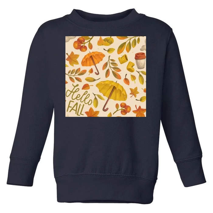 Hello Fall Autumn Season Toddler Sweatshirt