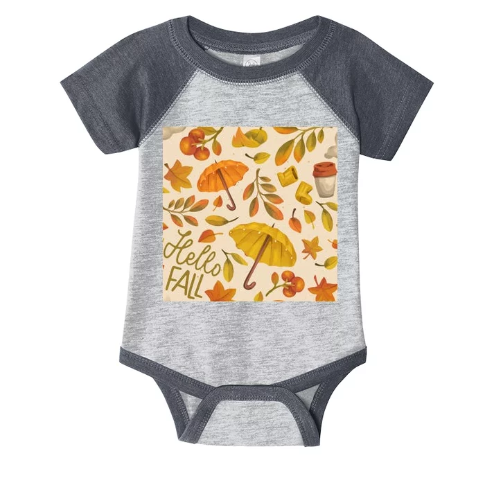 Hello Fall Autumn Season Infant Baby Jersey Bodysuit