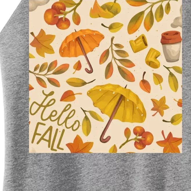 Hello Fall Autumn Season Women’s Perfect Tri Rocker Tank