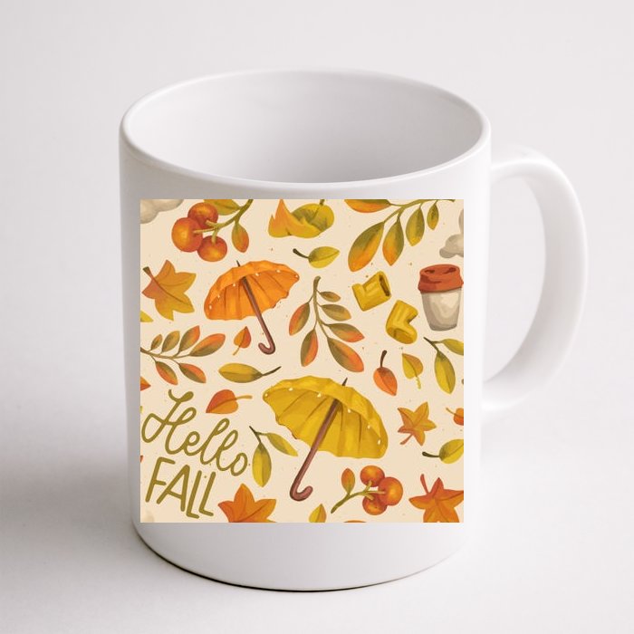 Hello Fall Autumn Season Front & Back Coffee Mug