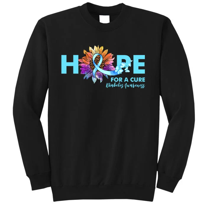 Hope For A Cure Diabetes Diabetic Awarenes Tall Sweatshirt