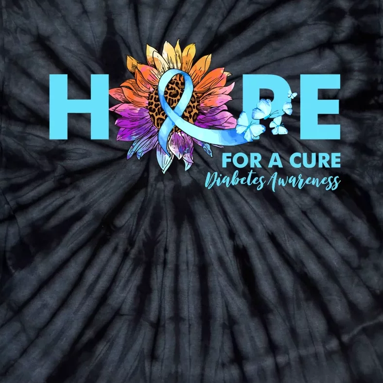 Hope For A Cure Diabetes Diabetic Awarenes Tie-Dye T-Shirt