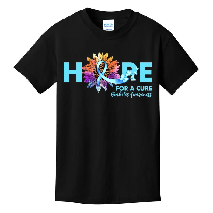 Hope For A Cure Diabetes Diabetic Awarenes Kids T-Shirt