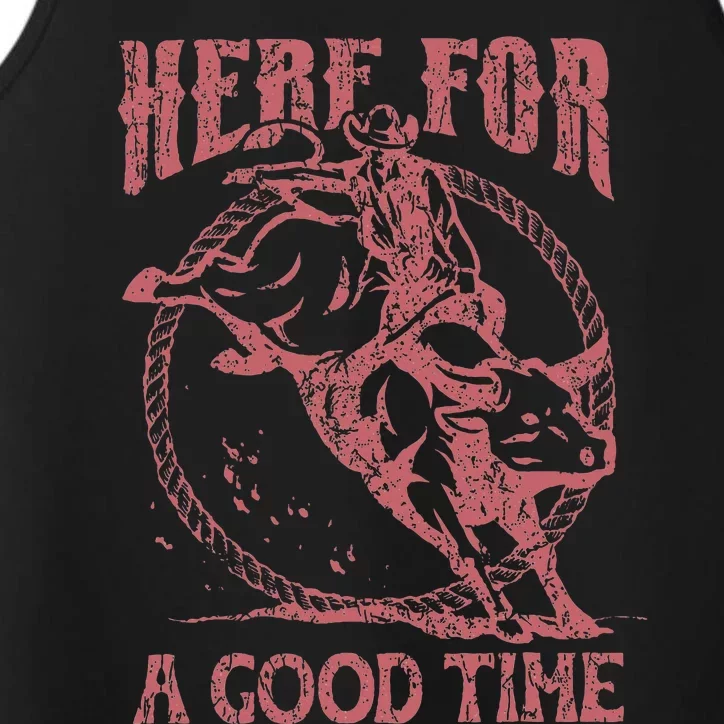 Here For A Good Time Cowboy Cowgirl Western Country Music Performance Tank