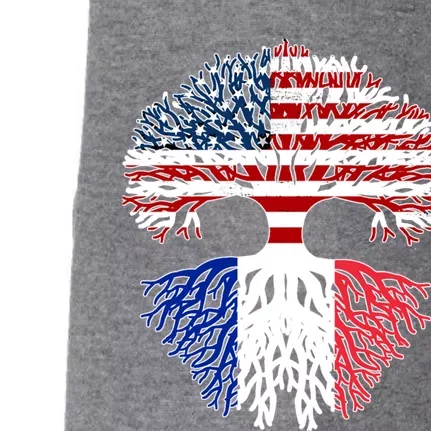 Happy French American Month Made In Usa With French Parts Gift Doggie 3-End Fleece Hoodie