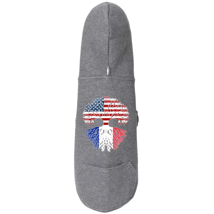 Happy French American Month Made In Usa With French Parts Gift Doggie 3-End Fleece Hoodie