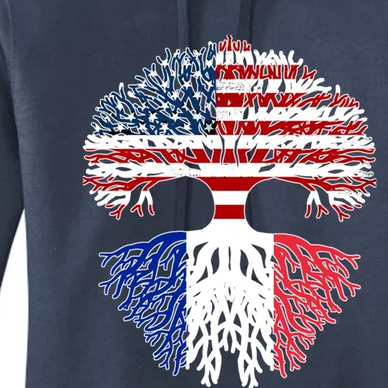 Happy French American Month Made In Usa With French Parts Gift Women's Pullover Hoodie