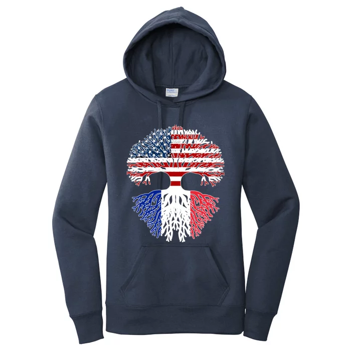 Happy French American Month Made In Usa With French Parts Gift Women's Pullover Hoodie