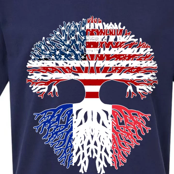 Happy French American Month Made In Usa With French Parts Gift Sueded Cloud Jersey T-Shirt