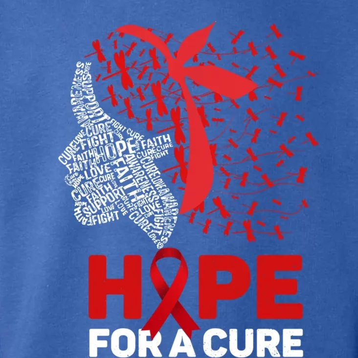 Hope For A Cure Red Ribbon National Hiv Awareness Month Gift Toddler Hoodie