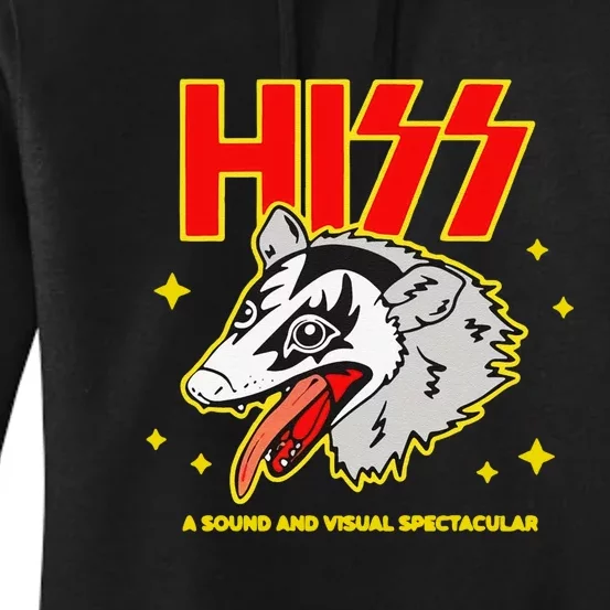 Hiss Funny A Sound And Visual Spectacular Opossum Women's Pullover Hoodie