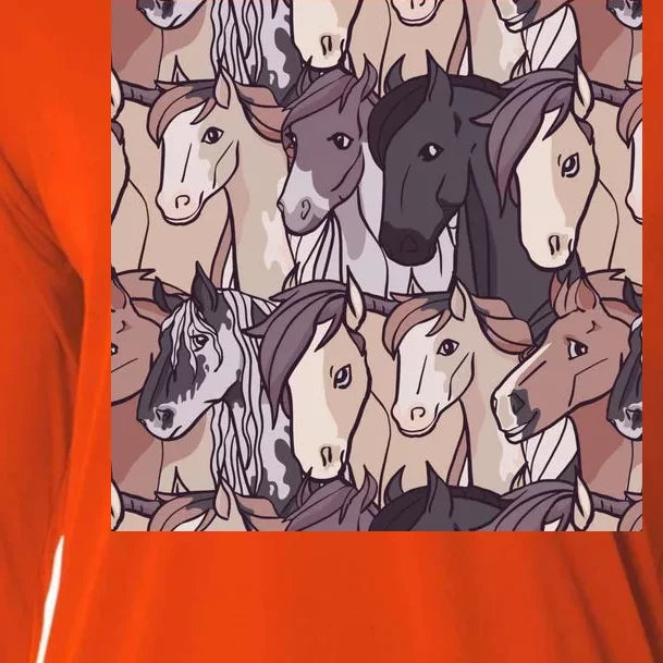 Horses Farm Animal Cooling Performance Long Sleeve Crew