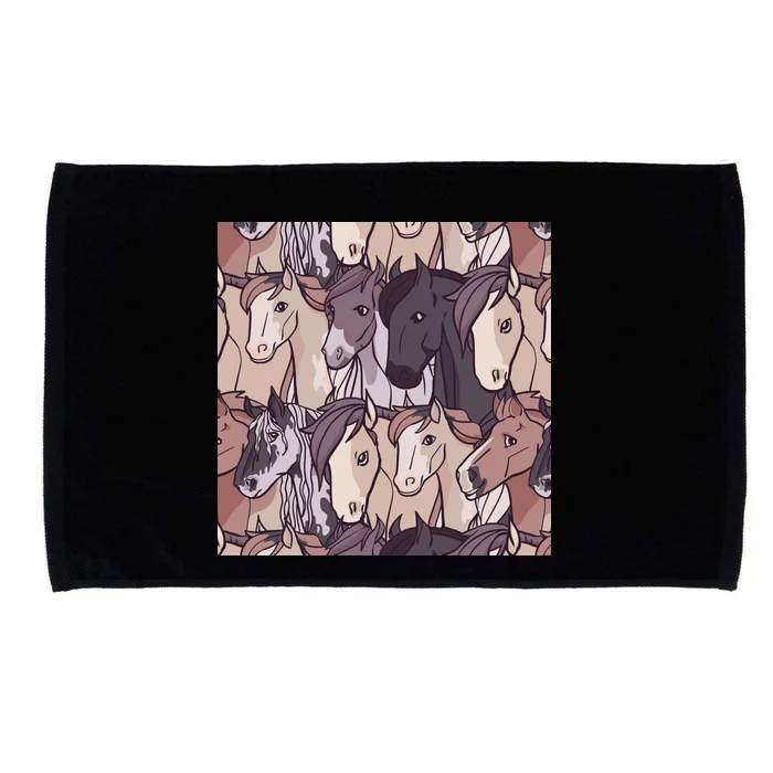 Horses Farm Animal Microfiber Hand Towel