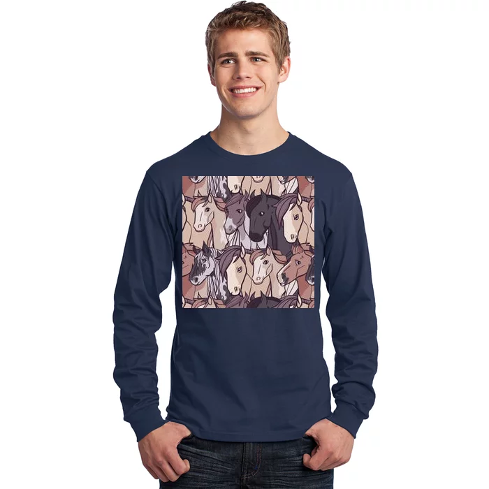 Horses Farm Animal Long Sleeve Shirt