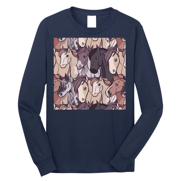 Horses Farm Animal Long Sleeve Shirt