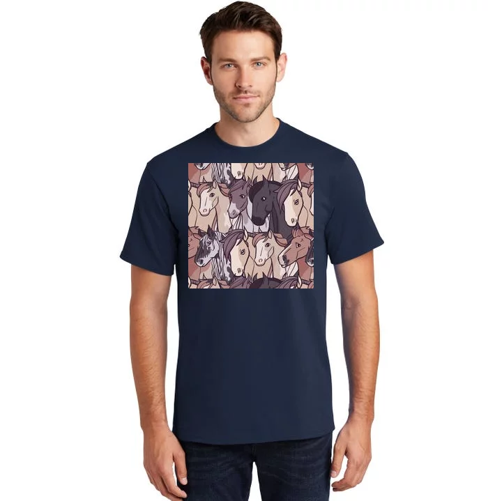 Horses Farm Animal Tall T-Shirt