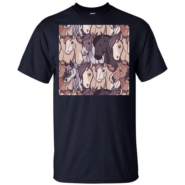 Horses Farm Animal Tall T-Shirt