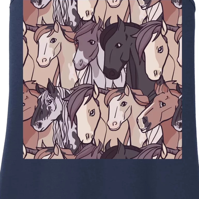 Horses Farm Animal Ladies Essential Tank