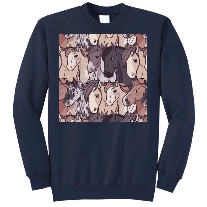 Horses Farm Animal Tall Sweatshirt