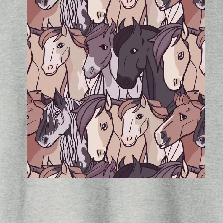 Horses Farm Animal Women's Crop Top Tee