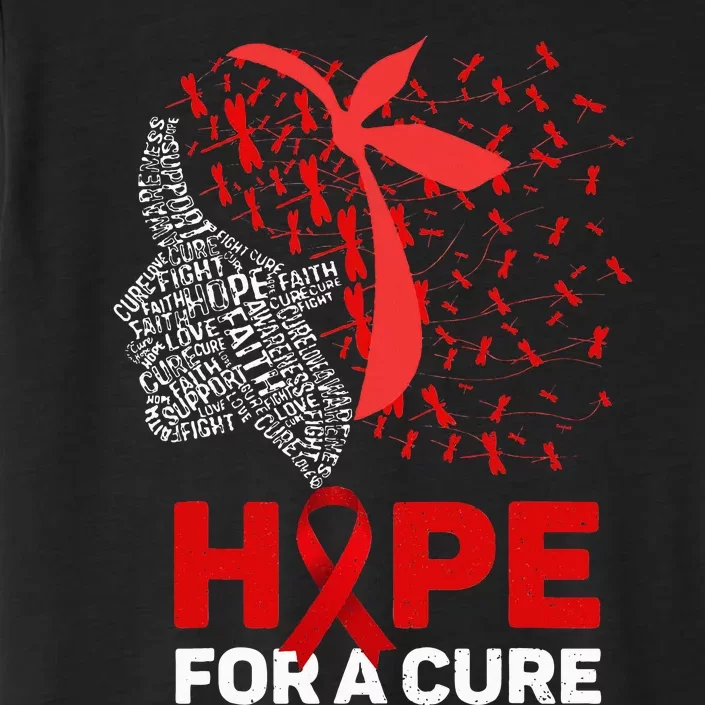 Hope For A Cure Red Ribbon National HIV Awareness Month ChromaSoft Performance T-Shirt