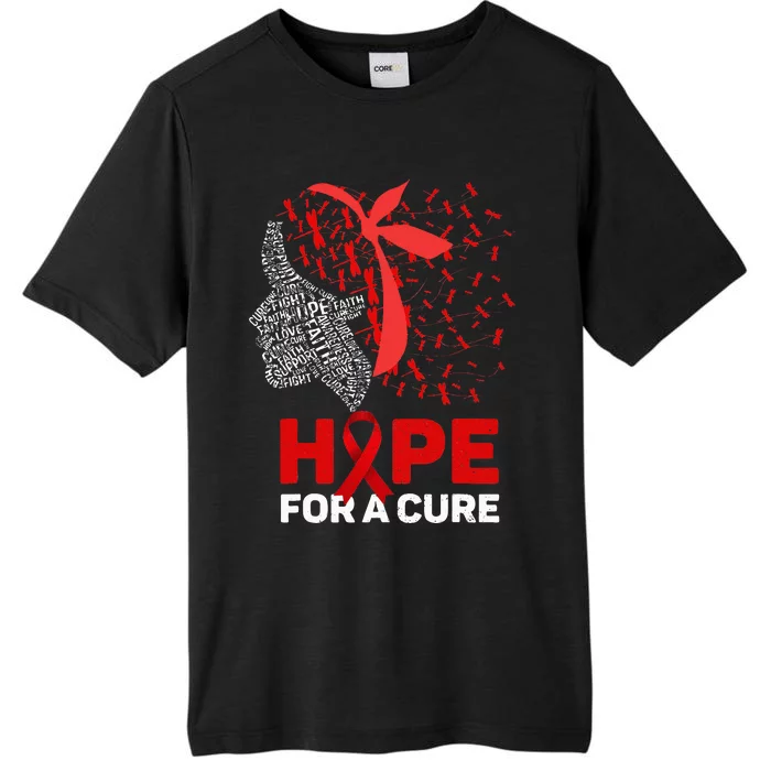 Hope For A Cure Red Ribbon National HIV Awareness Month ChromaSoft Performance T-Shirt