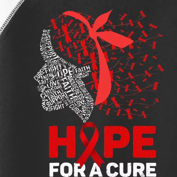 Hope For A Cure Red Ribbon National HIV Awareness Month Toddler Fine Jersey T-Shirt