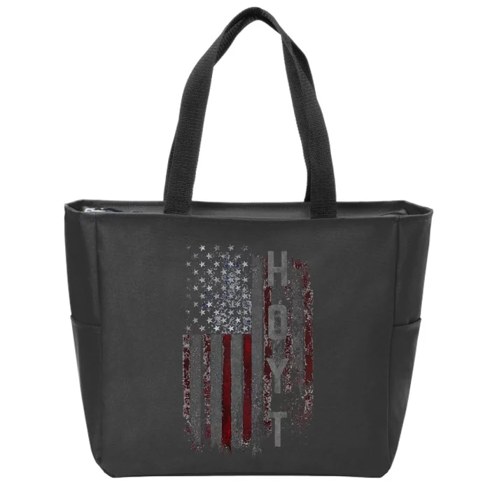 Hoyt Family American Flag Zip Tote Bag