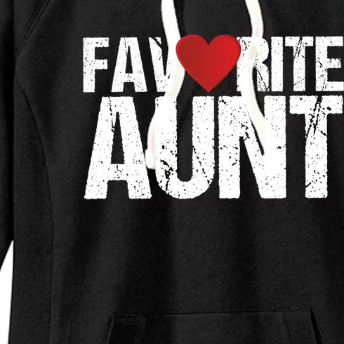 Heart Favorite Aunt Funny Gift Women's Fleece Hoodie