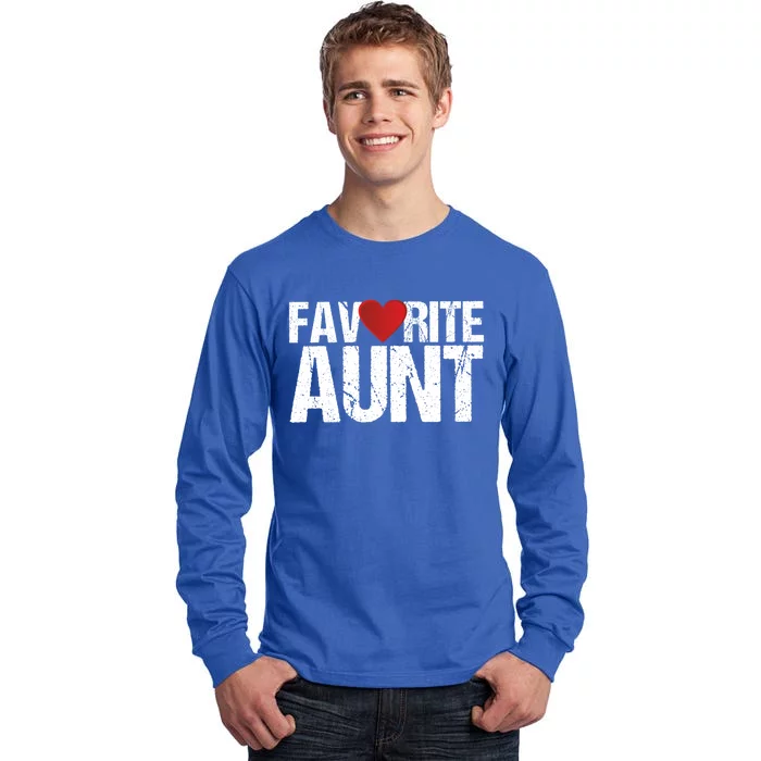 Heart Favorite Aunt Funny Gift Tall Long Sleeve T-Shirt