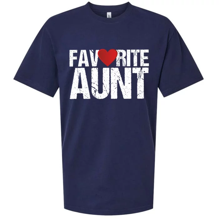 Heart Favorite Aunt Funny Gift Sueded Cloud Jersey T-Shirt