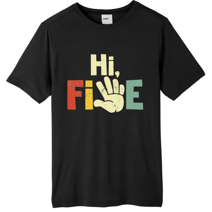 Hi Five Birthday Party Decorations 5 Year Old ChromaSoft Performance T-Shirt