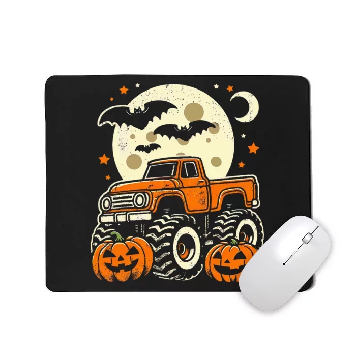 Halloween For Boy Monster Truck Pumpkin Halloween Mousepad