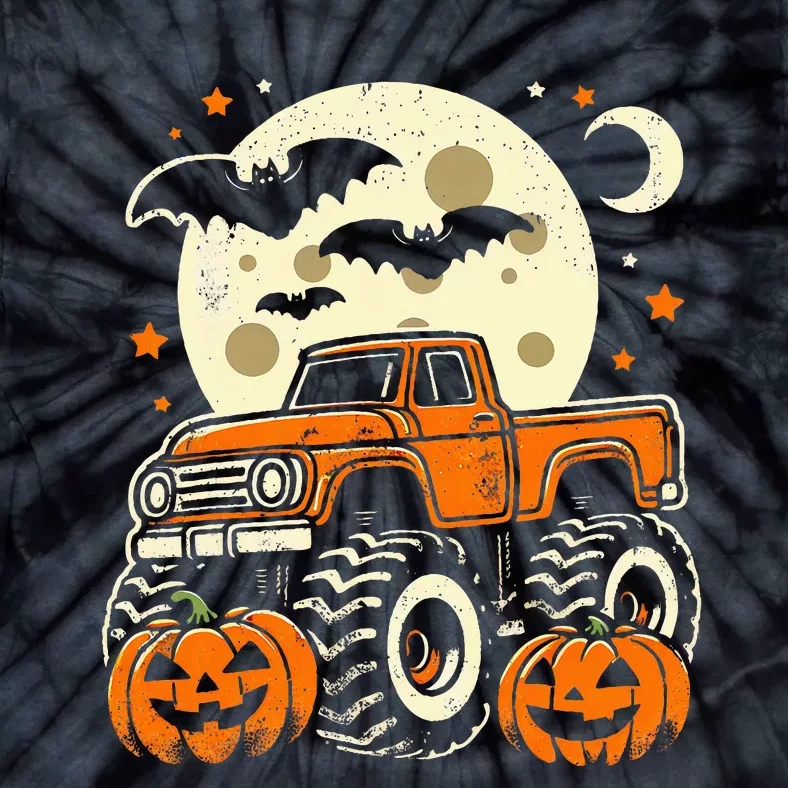 Halloween For Boy Monster Truck Pumpkin Halloween Tie-Dye T-Shirt