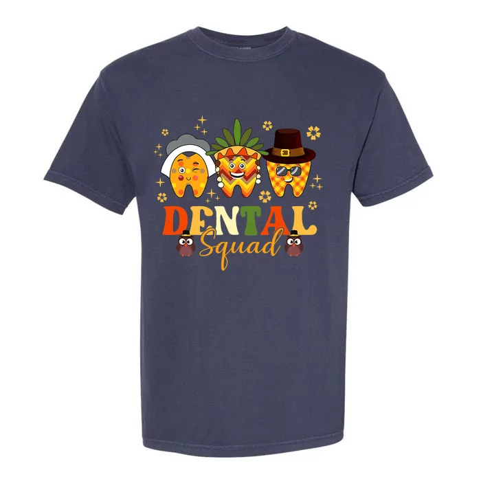 Happy Fall Brush Them All Dental Dentist Squad Thanksgiving Garment-Dyed Heavyweight T-Shirt