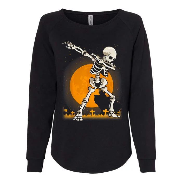 Halloweens For Boy Girl Dabbing Skeleton Costume Womens California Wash Sweatshirt