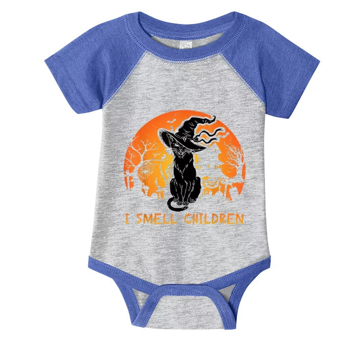 Halloween Funny Black Cat I Smell Children Gift Infant Baby Jersey Bodysuit