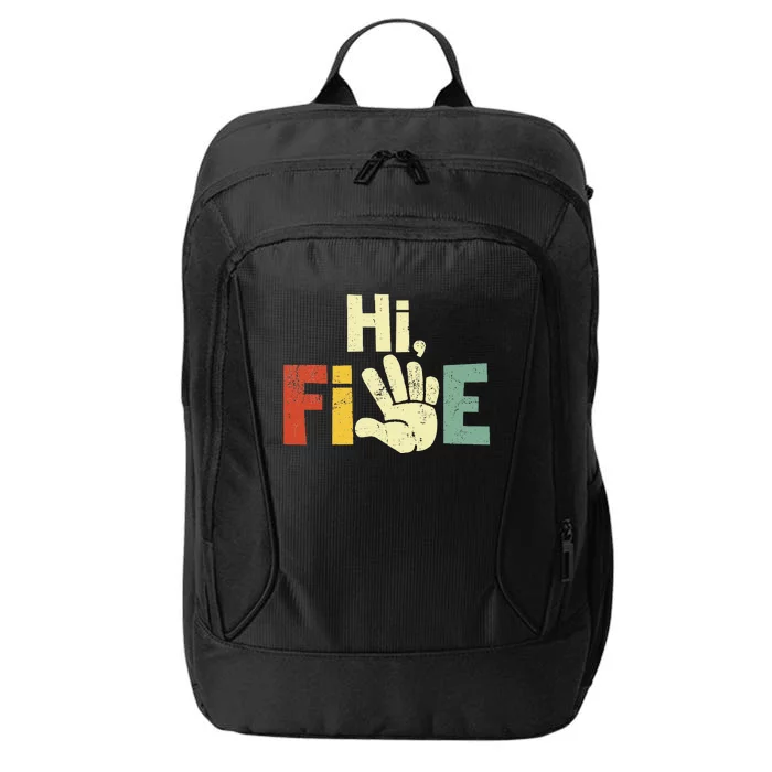 Hi Five Birthday Party Decorations 5 Year Old City Backpack