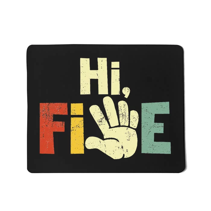 Hi Five Birthday Party Decorations 5 Year Old Mousepad