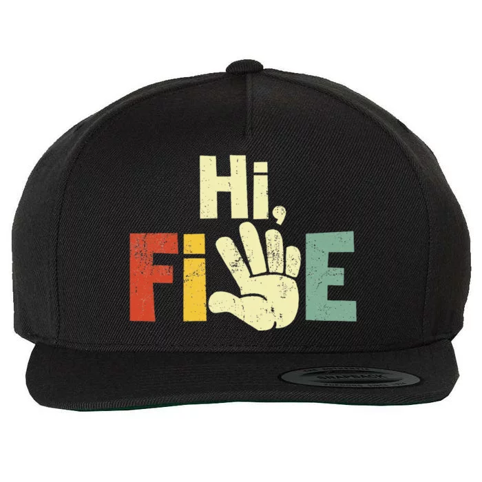 Hi Five Birthday Party Decorations 5 Year Old Wool Snapback Cap