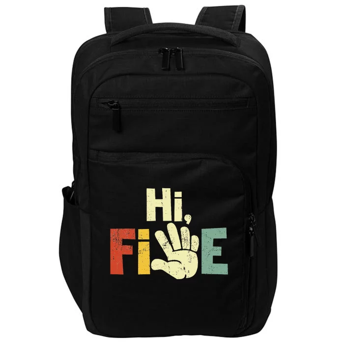 Hi Five Birthday Party Decorations 5 Year Old Impact Tech Backpack