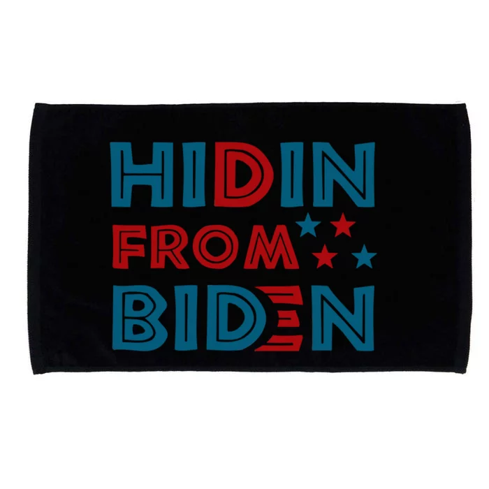 Hidin From Biden Funny Microfiber Hand Towel