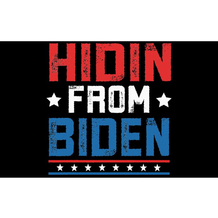 Hidin From Biden Usa Flag Funny Political Joe Biden Bumper Sticker