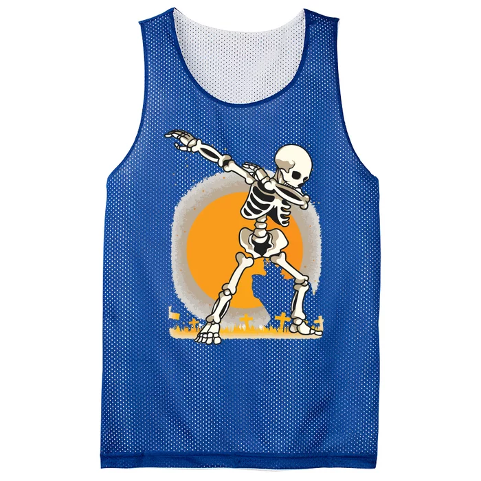 Halloween For Boy Kids Girl Dabbing Skeleton Costume Mesh Reversible Basketball Jersey Tank