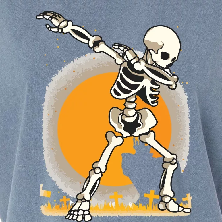 Halloween For Boy Kids Girl Dabbing Skeleton Costume Garment-Dyed Women's Muscle Tee