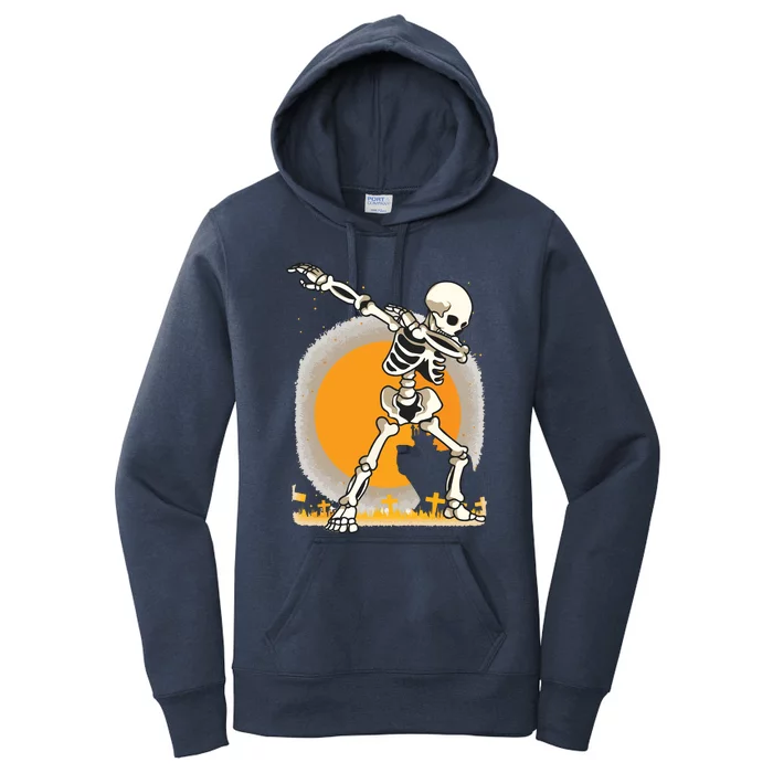 Halloween For Boy Kids Girl Dabbing Skeleton Costume Women's Pullover Hoodie