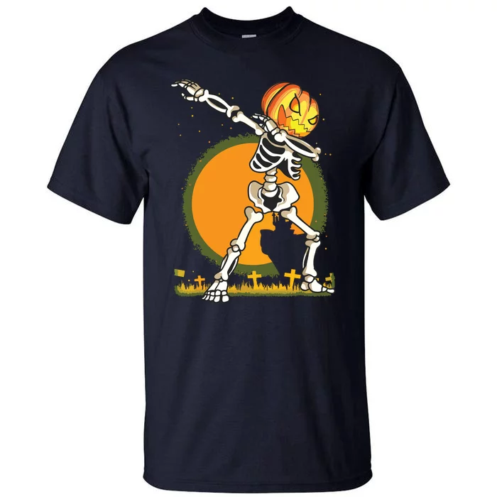 Halloween For Boy Kids Dabbing Skeleton Pumpkin Dab Tall T-Shirt