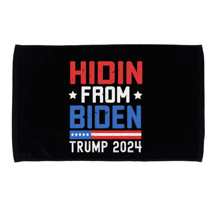 Hidin From Biden Trump 2024 Funny Anti Joe Biden Microfiber Hand Towel